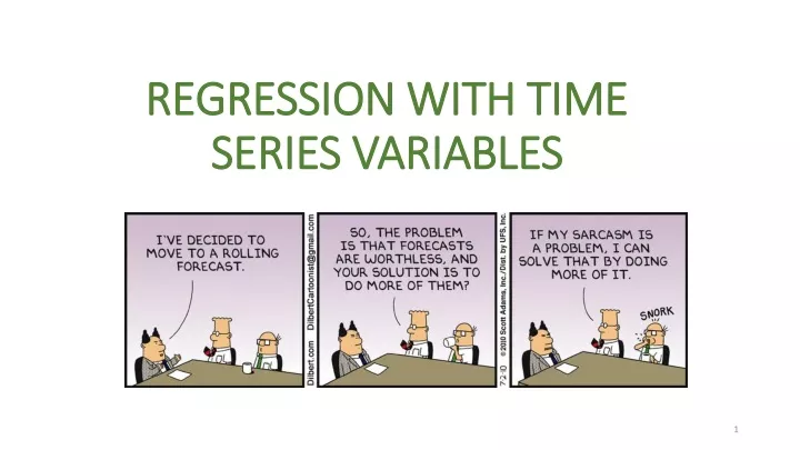 regression with time series variables