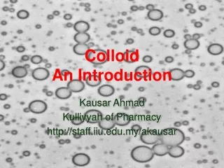 Colloid  An Introduction