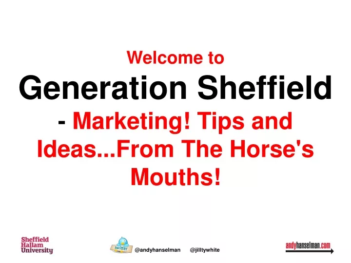 welcome to generation sheffield marketing tips