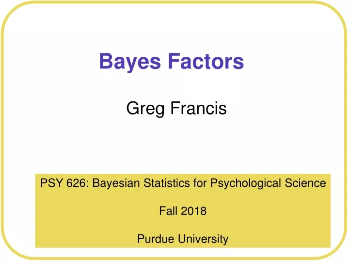 bayes factors