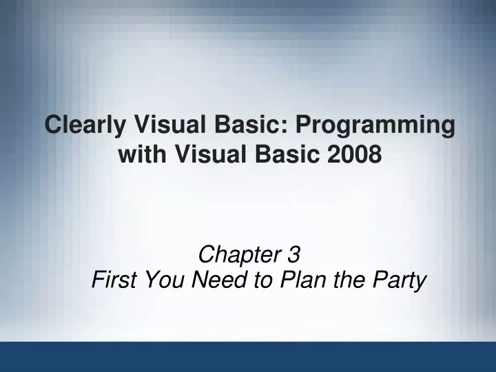clearly visual basic programming with visual basic 2008
