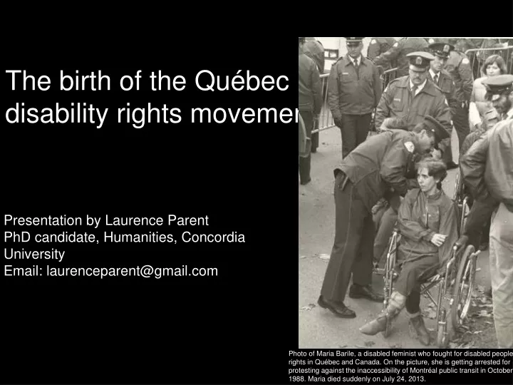 the birth of the qu bec disability rights movement