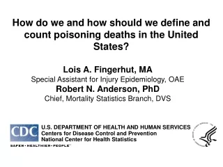 How do we and how should we define and count poisoning deaths in the United States?