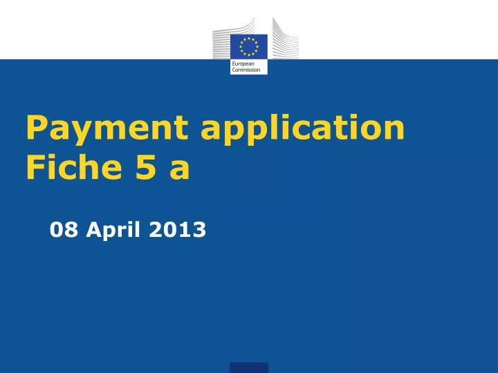 payment application fiche 5 a