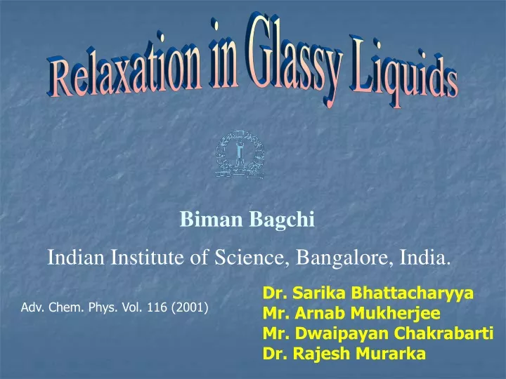 relaxation in glassy liquids