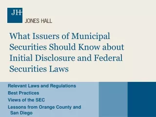 Relevant Laws and Regulations Best Practices Views of the SEC
