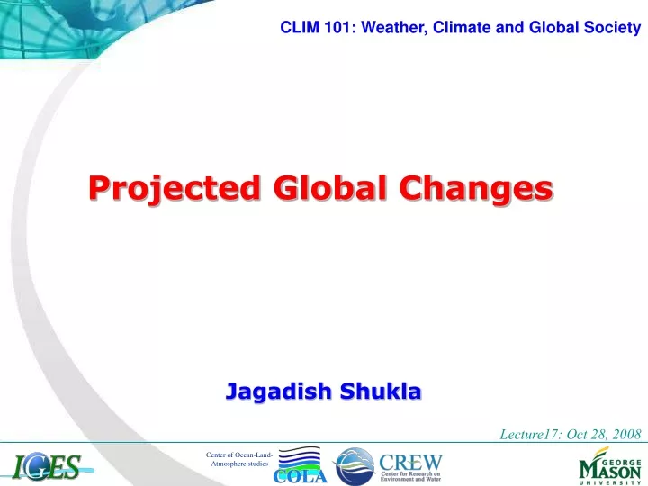 projected global changes