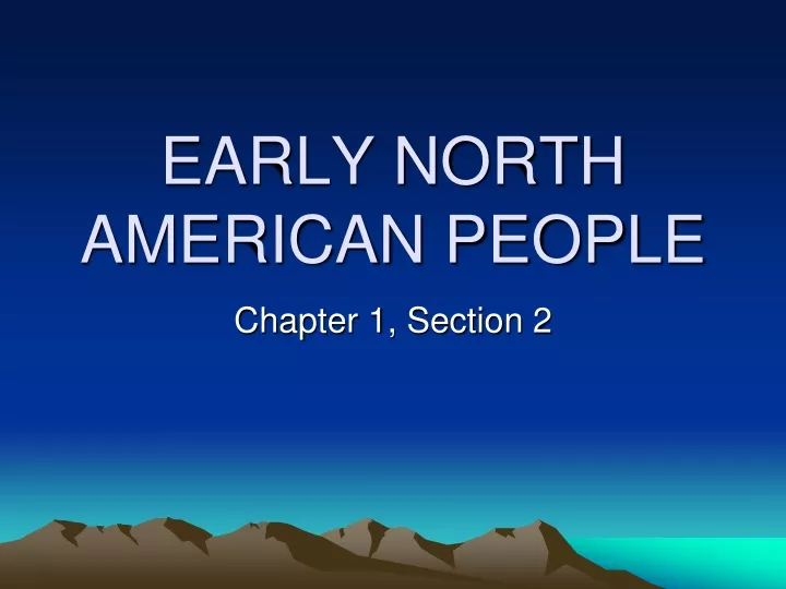 early north american people