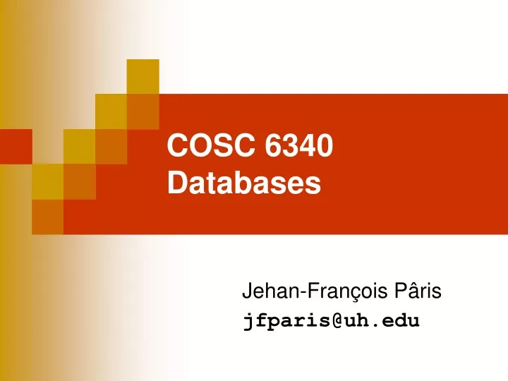 cosc 6340 databases