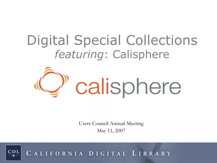 digital special collections featuring calisphere