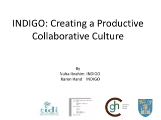 INDIGO: Creating a Productive Collaborative Culture By     Nuha Ibrahim  INDIGO