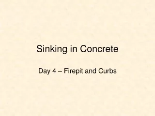 Sinking in Concrete