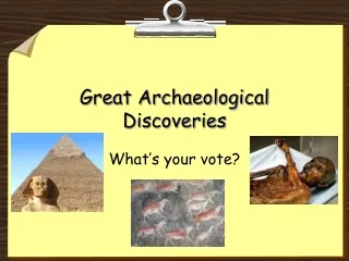 Great Archaeological Discoveries
