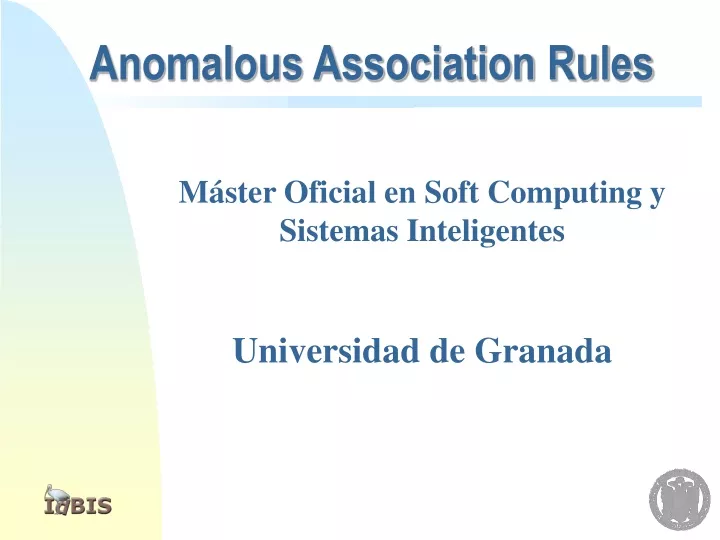 anomalous association rules