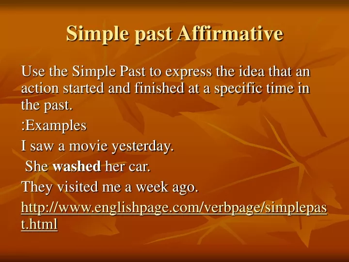 simple past affirmative