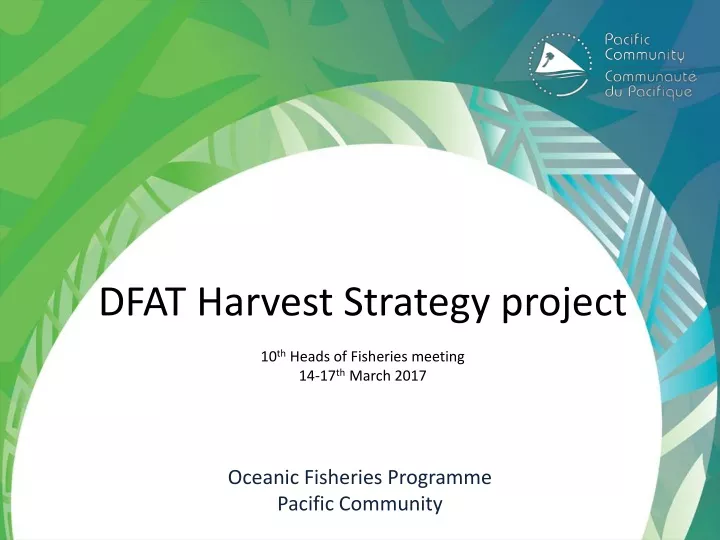 oceanic fisheries programme pacific community