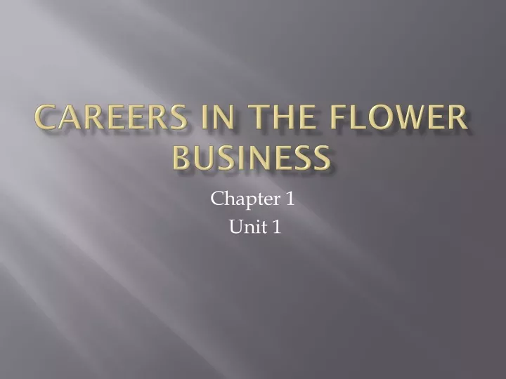 careers in the flower business