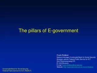 The pillars of E-government