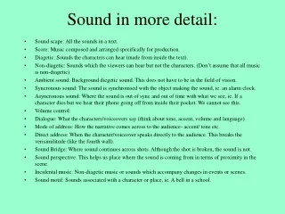 Sound in more detail: