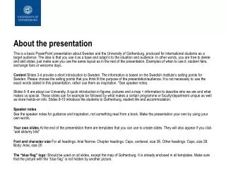 About the presentation