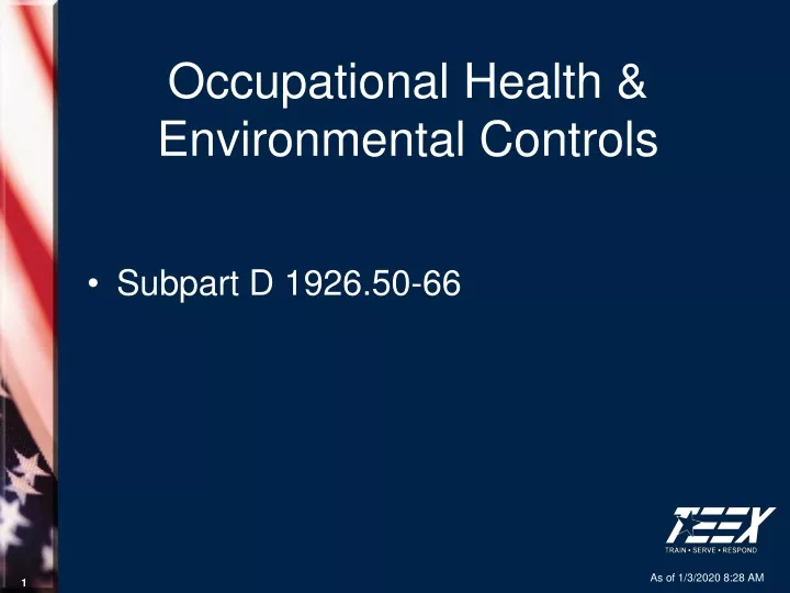 occupational health environmental controls