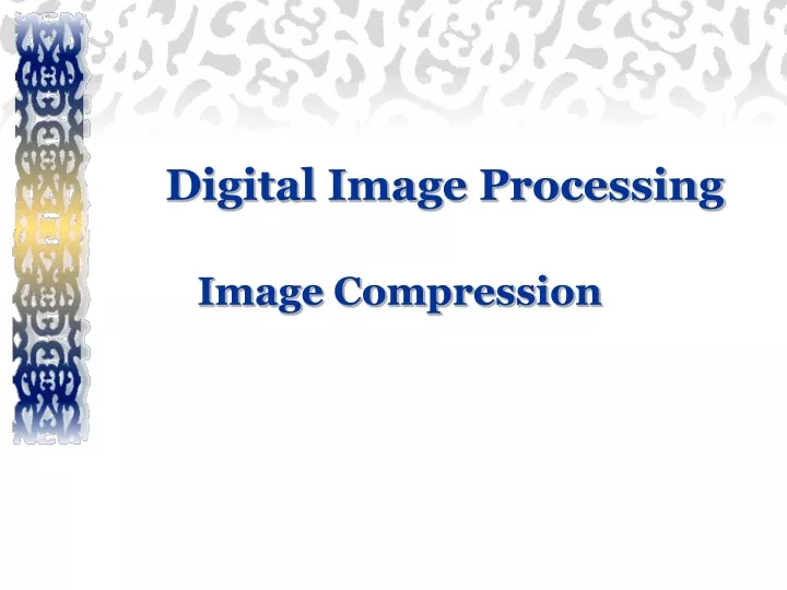 digital image processing image compression