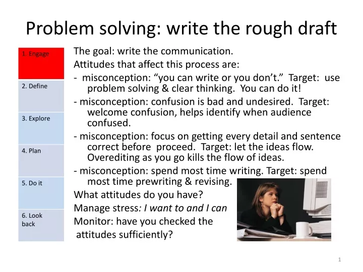 problem solving write the rough draft