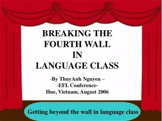 Getting beyond the wall in language class