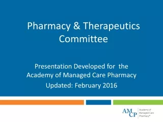 Pharmacy &amp; Therapeutics Committee