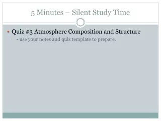 5 Minutes – Silent Study Time