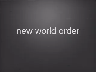 new world order