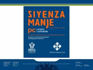 Genesis of Siyenza Manje Initiative