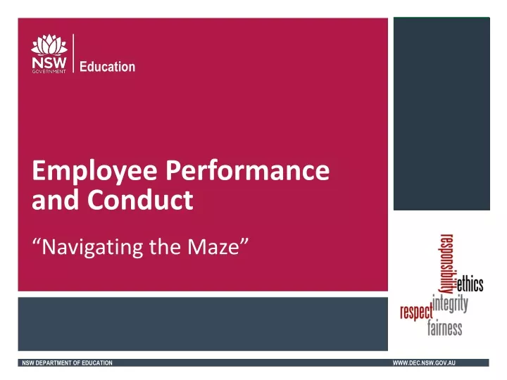 employee performance and conduct