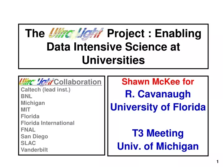 the project enabling data intensive science at universities