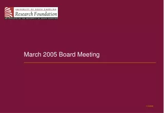 March 2005 Board Meeting