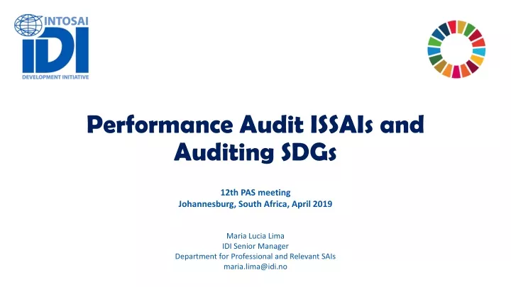 performance audit issais and auditing sdgs