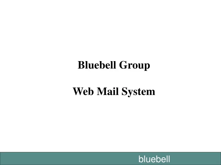 bluebell group web mail system