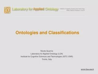 Ontologies and Classifications