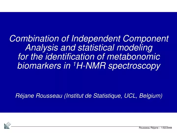 combination of independent component analysis