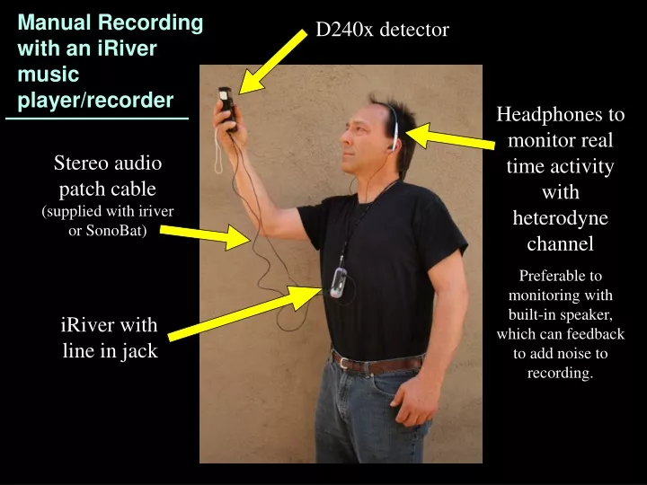 manual recording with an iriver music player