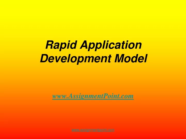 rapid application development model