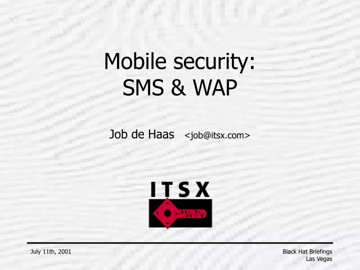 mobile security sms wap
