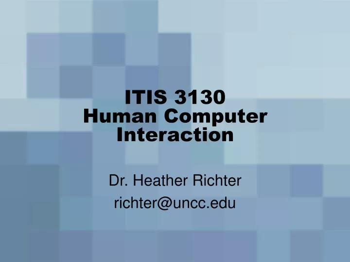 itis 3130 human computer interaction