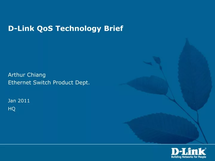 d link qos technology brief
