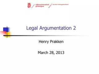 Legal Argumentation 2