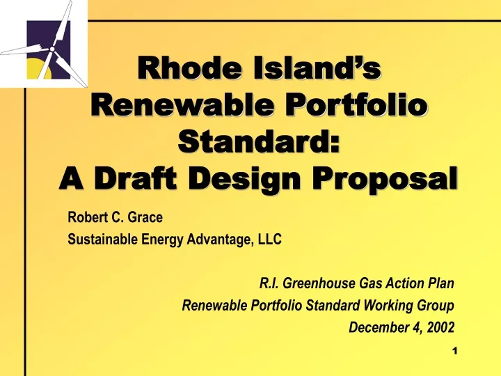rhode island s renewable portfolio standard a draft design proposal