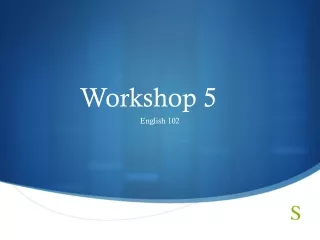 Workshop 5