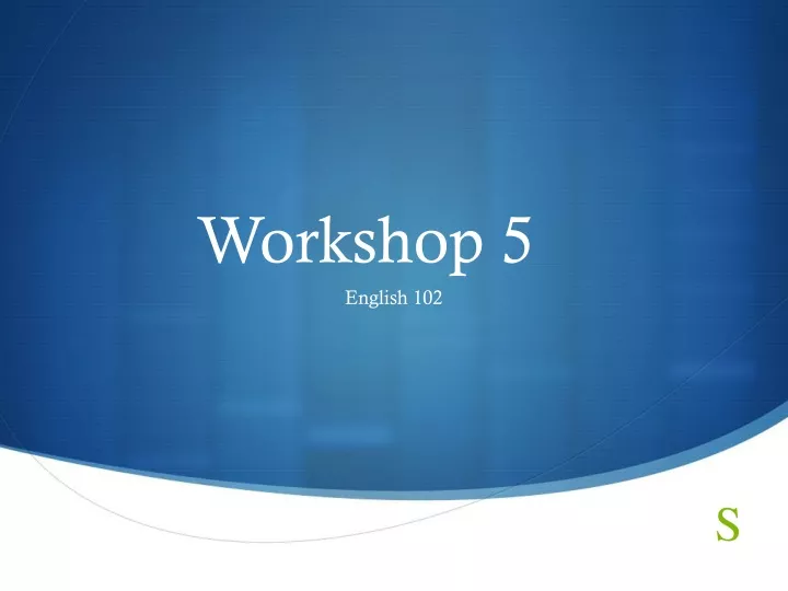 workshop 5