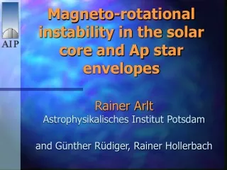 Magneto-rotational instability in the solar core and Ap star envelopes
