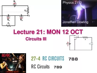 Lecture 21: MON 12 OCT